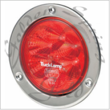 RED LED LAMP METAL FLANGE 8 LED