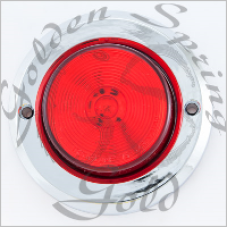 RED LED MARKER LAMP RND. CHROME 10-30V